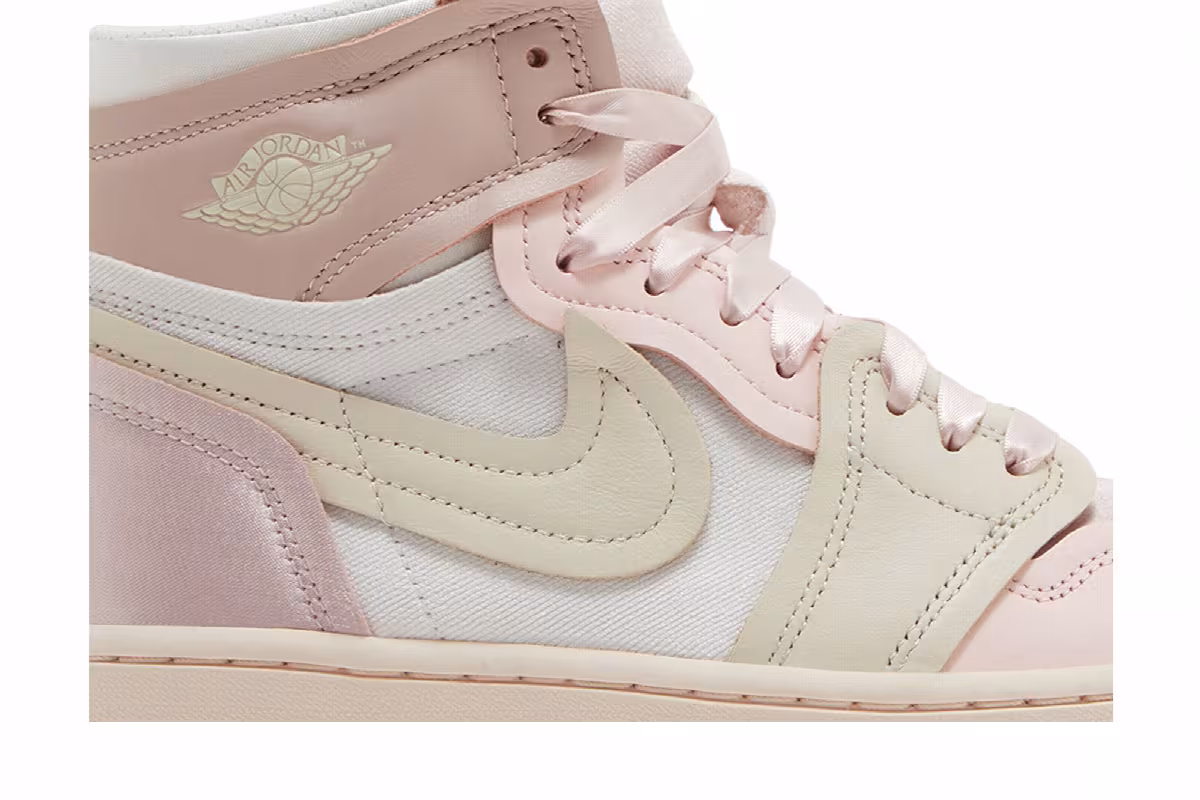 Women's Air Jordan 1 High Method of Make Pink Oxford, view 3