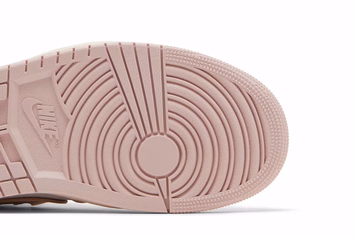 Women's Air Jordan 1 High Method of Make Pink Oxford, view 6