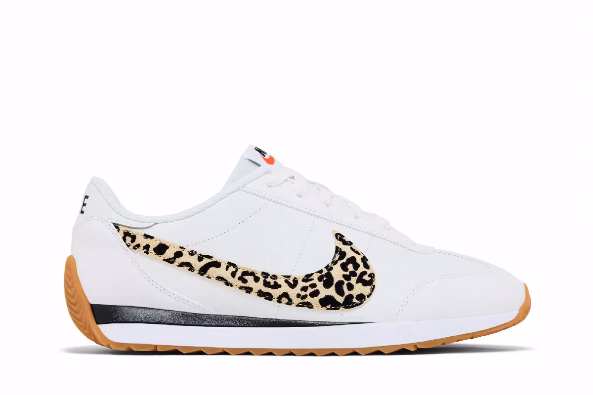Nike Women's Pacific Leather SE Summit White Leopard, view 2