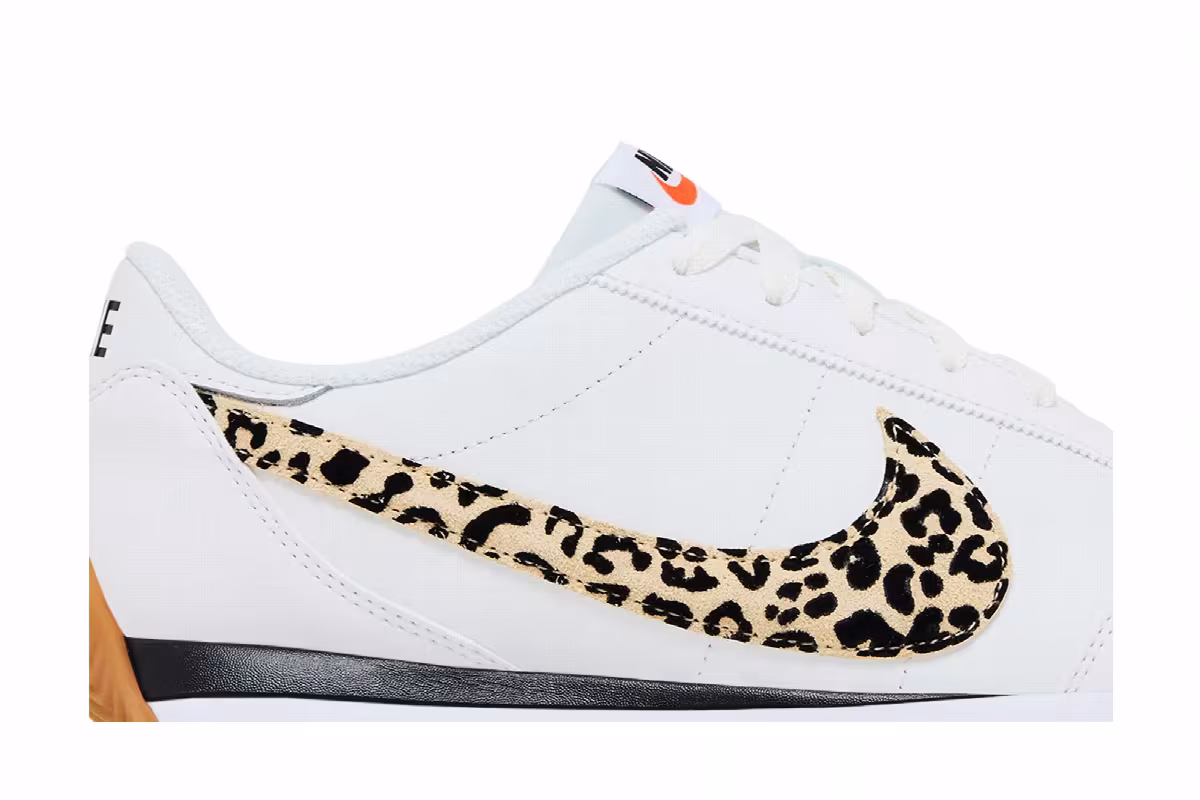 Nike Women's Pacific Leather SE Summit White Leopard, view 3