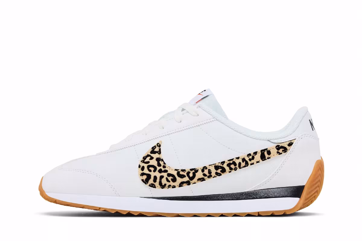 Nike Women's Pacific Leather SE Summit White Leopard, view 4