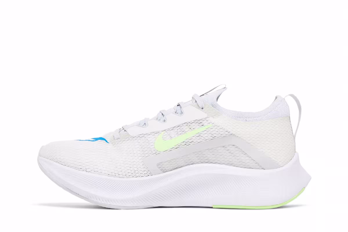 Nike Zoom Fly 4 White Imperial Blue Lime Glow, view 4