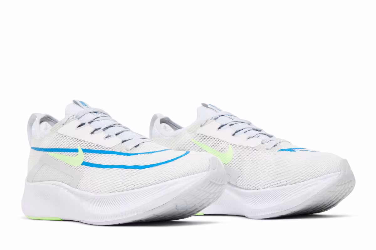 Nike Zoom Fly 4 White Imperial Blue Lime Glow, view 9