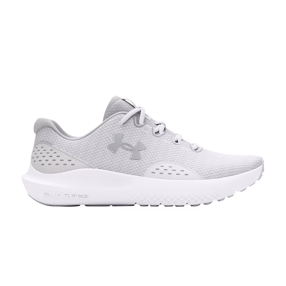 Under Armour Women's Surge 4 Wide White Metallic Silver