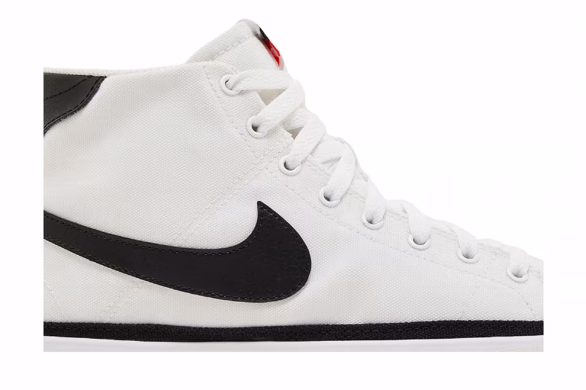 Nike Court Legacy Canvas Mid White Black, view 3