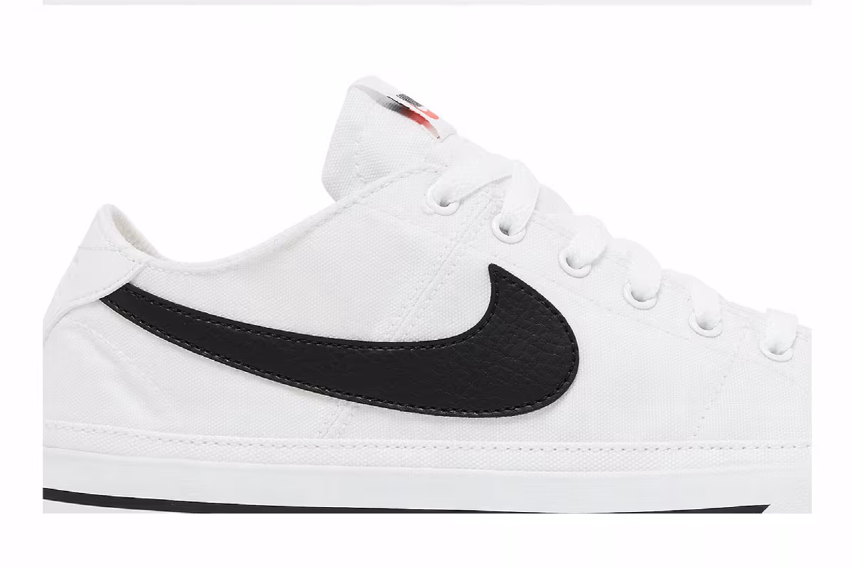 Nike Court Legacy Canvas White Black, view 3
