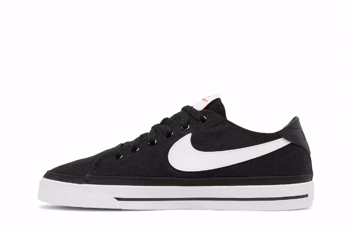 Nike Women's Court Legacy Canvas Black White, view 4