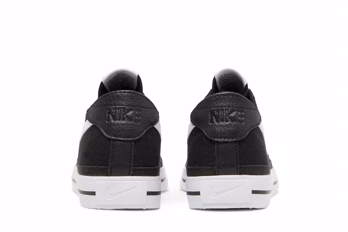 Nike Women's Court Legacy Canvas Black White, view 7