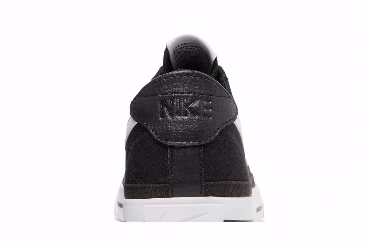 Nike Women's Court Legacy Canvas Black White, view 8