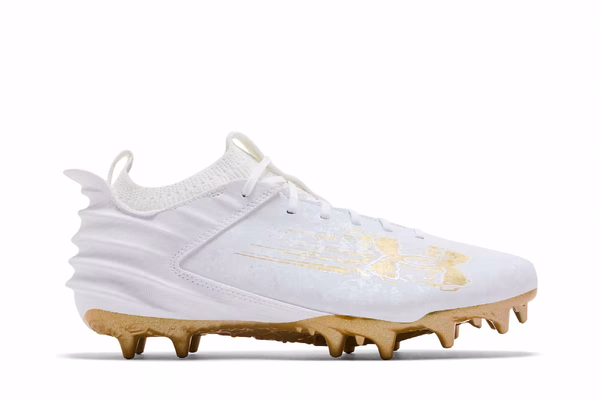 Under Armour Blur 2 MC Suede White Metallic Gold, view 2