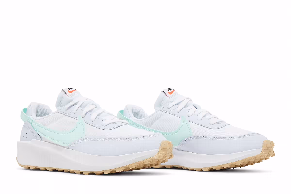 Nike Waffle Debut White Mint Foam Gum, view 9