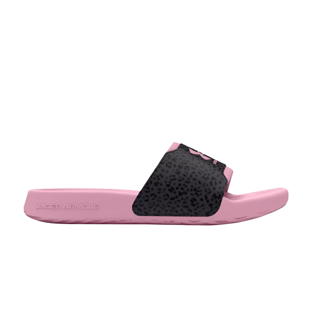 Under Armour Women's Ignite Select Graphic Slide Pink Leopard
