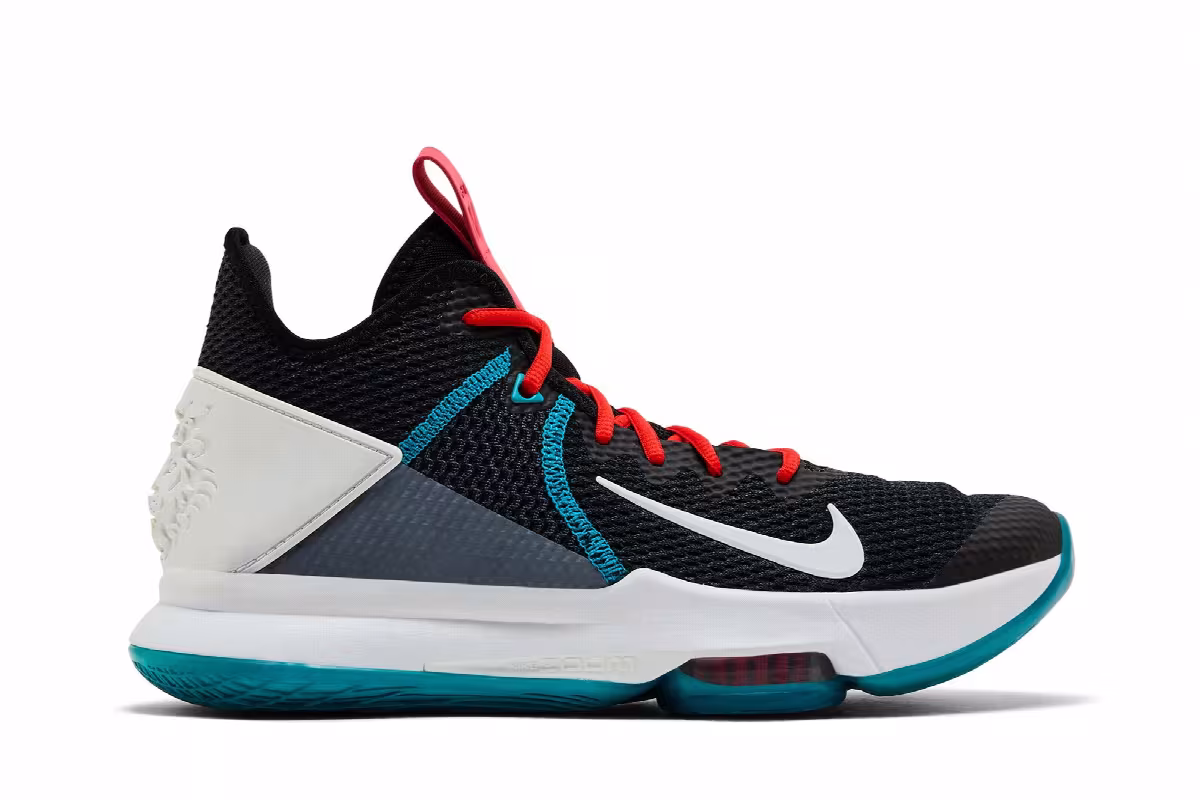 Nike LeBron Witness 4 Black Red Glass Blue, view 2