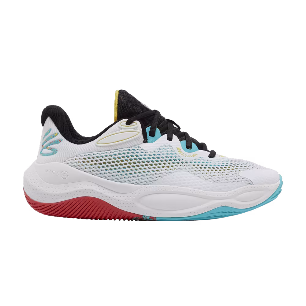 Under Armour Curry Splash 24 White Belt Blue
