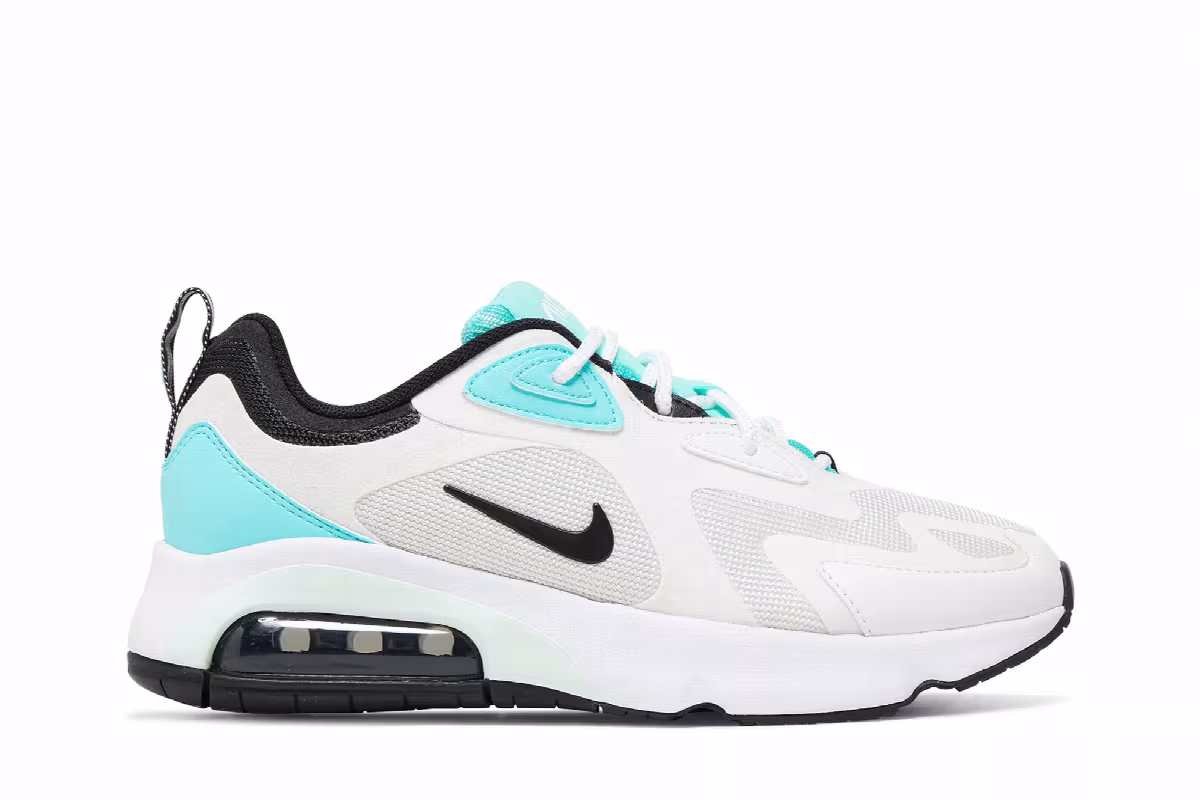 Nike Women's Air Max 200 White Oracle Aqua, view 2