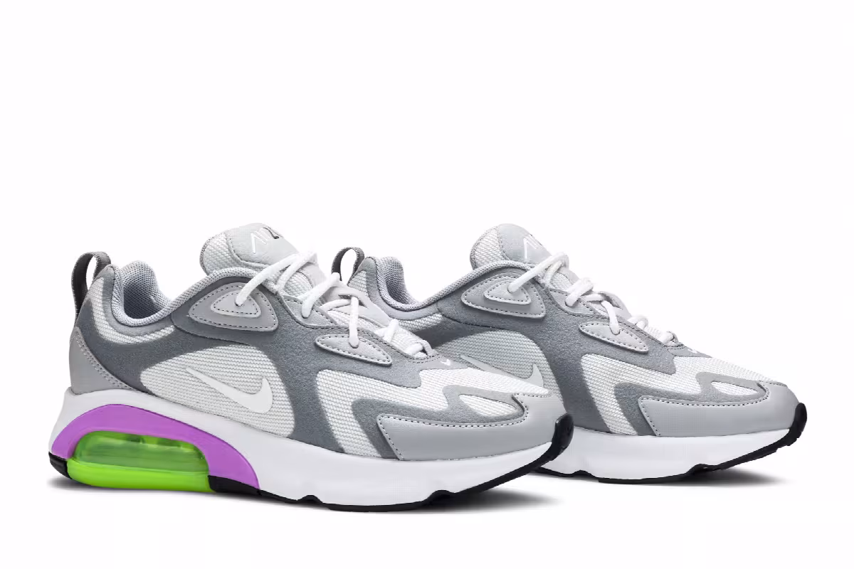 Nike Women's Air Max 200 Pure Platinum Volt, view 9