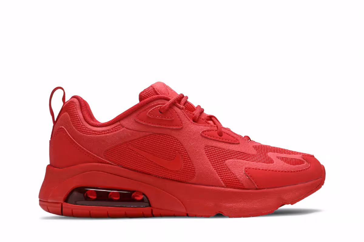Nike Women's Air Max 200 Triple Red, view 2