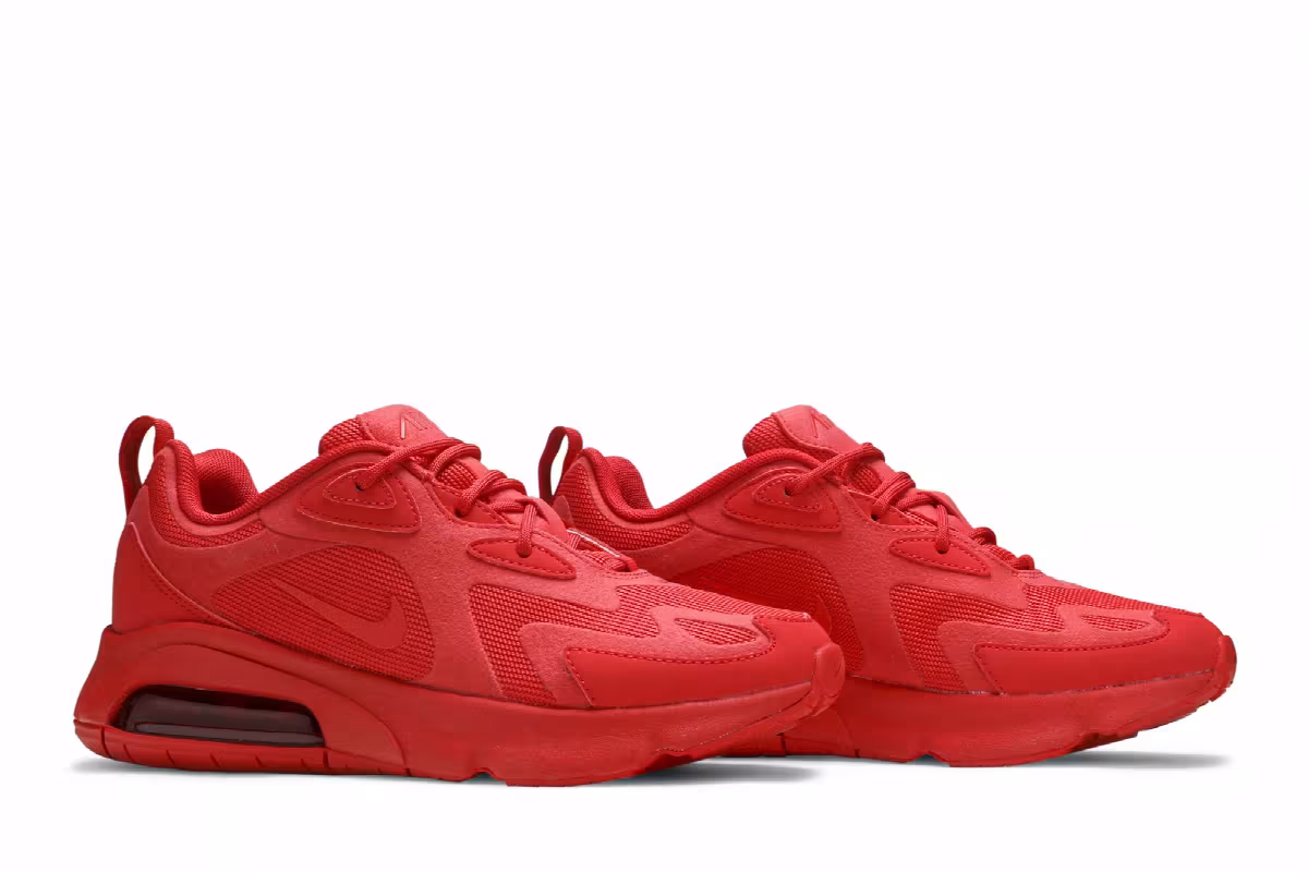 Nike Women's Air Max 200 Triple Red, view 9