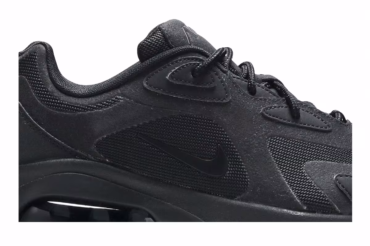 Nike Women's Air Max 200 Triple Black, view 3
