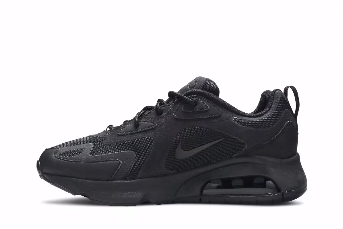 Nike Women's Air Max 200 Triple Black, view 4
