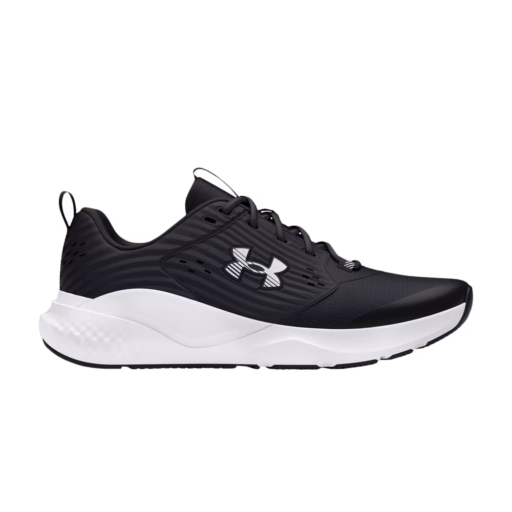 Under Armour Charged Commit 4 4E Wide Black White