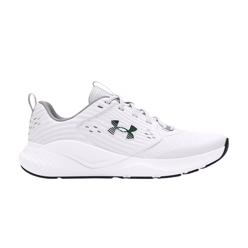 Under Armour Charged Commit 4 White Forest Green