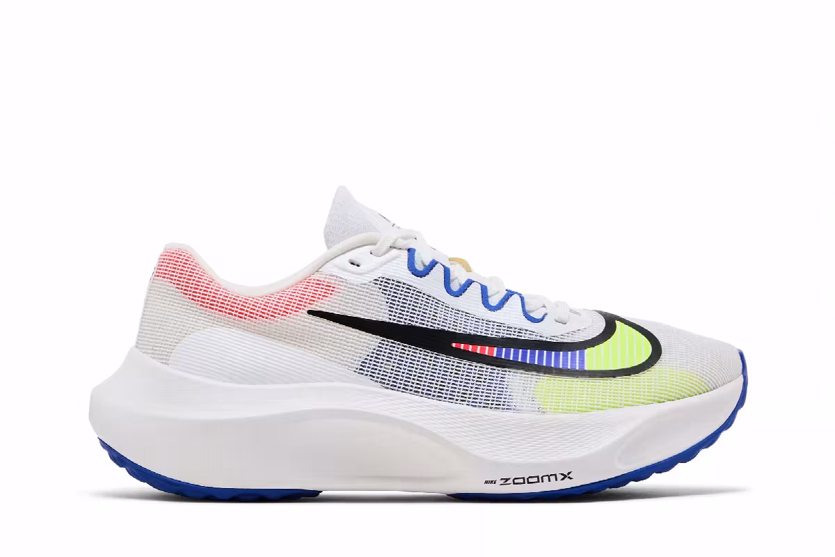Nike Zoom Fly 5 Premium White Racer Blue Volt, view 2
