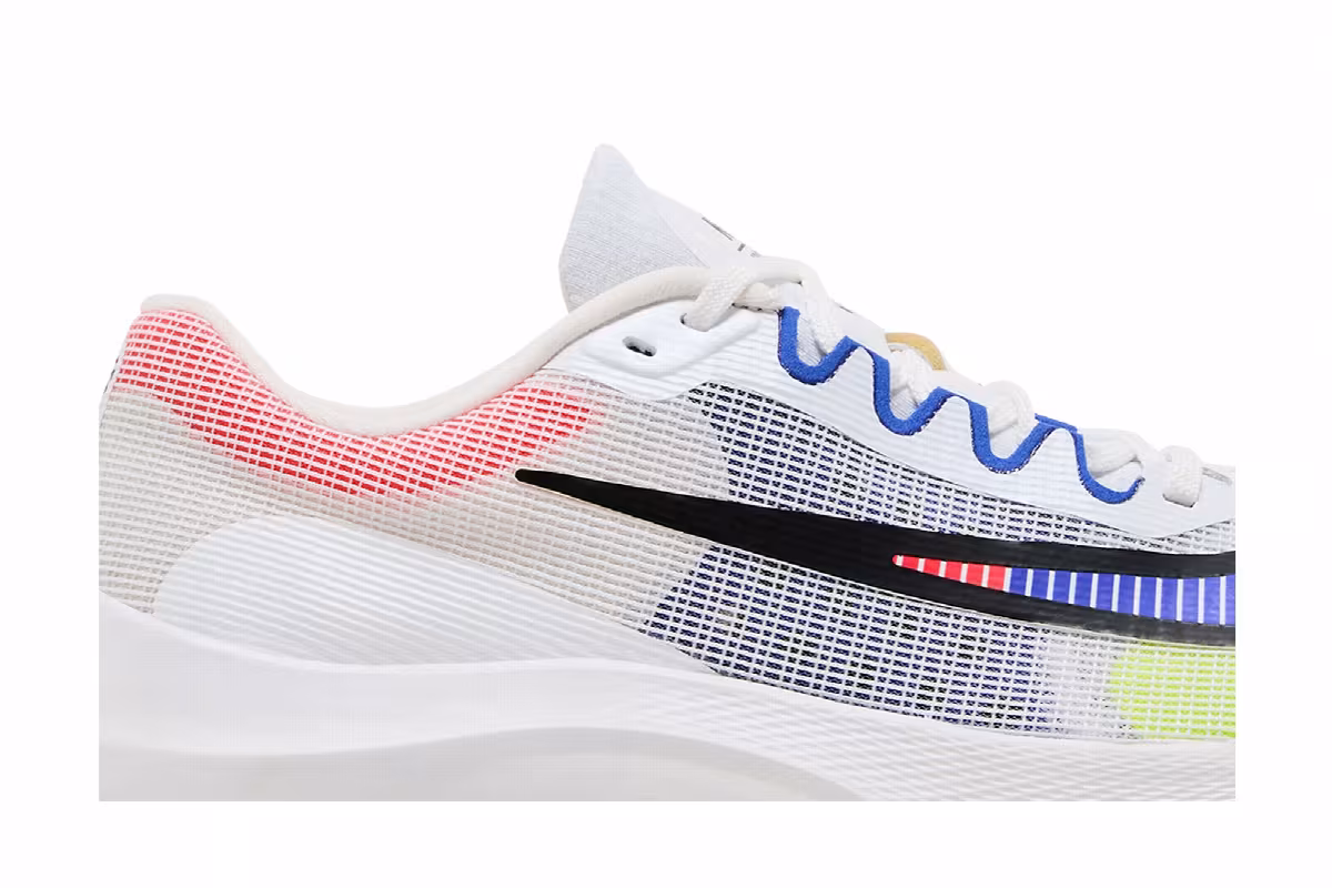 Nike Zoom Fly 5 Premium White Racer Blue Volt, view 3