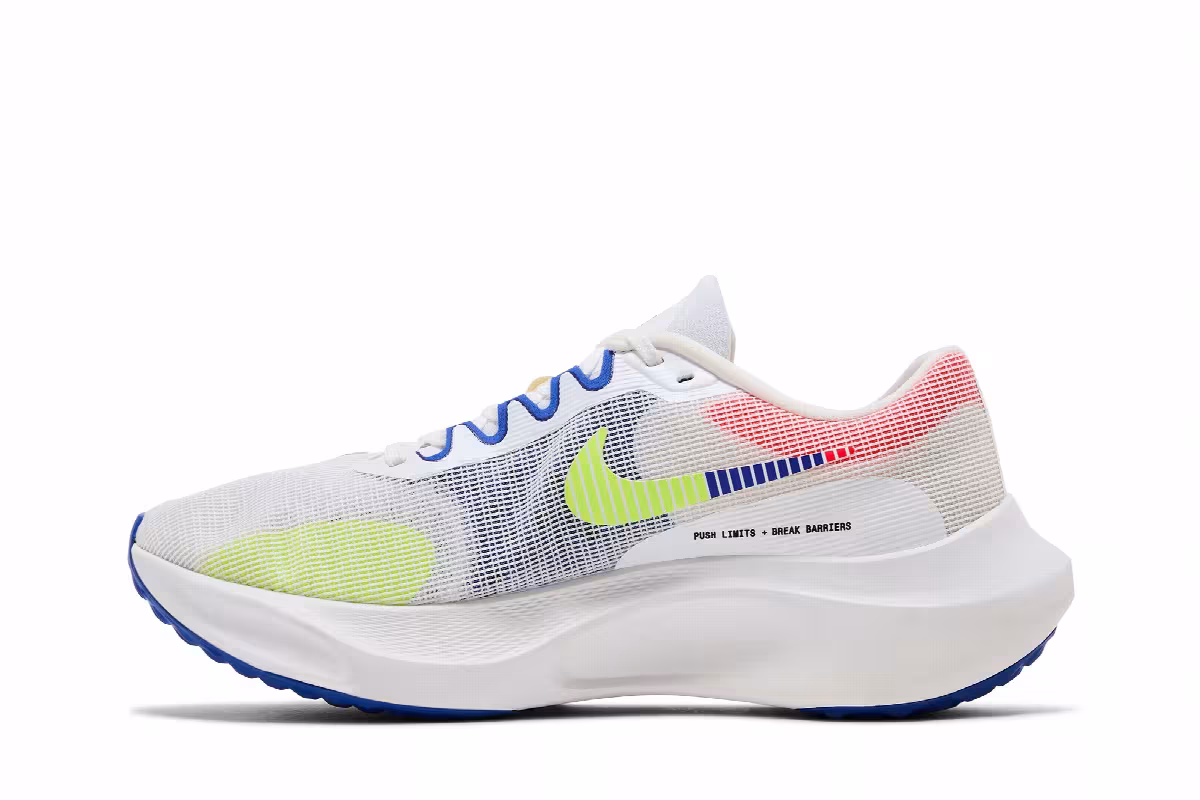 Nike Zoom Fly 5 Premium White Racer Blue Volt, view 4