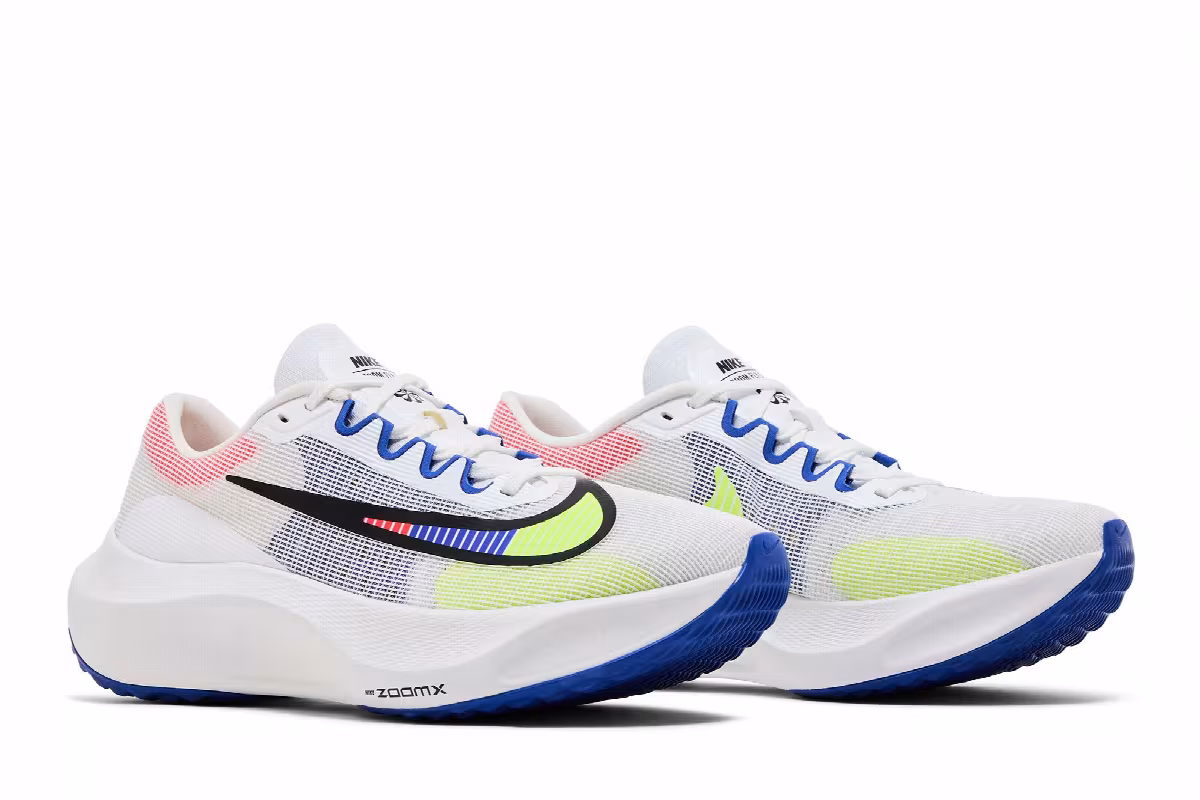 Nike Zoom Fly 5 Premium White Racer Blue Volt, view 9