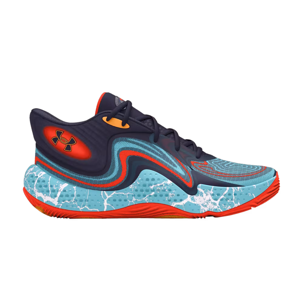 Under Armour Spawn 6 Mid E24 Midnight Navy Sky Blue Lightning