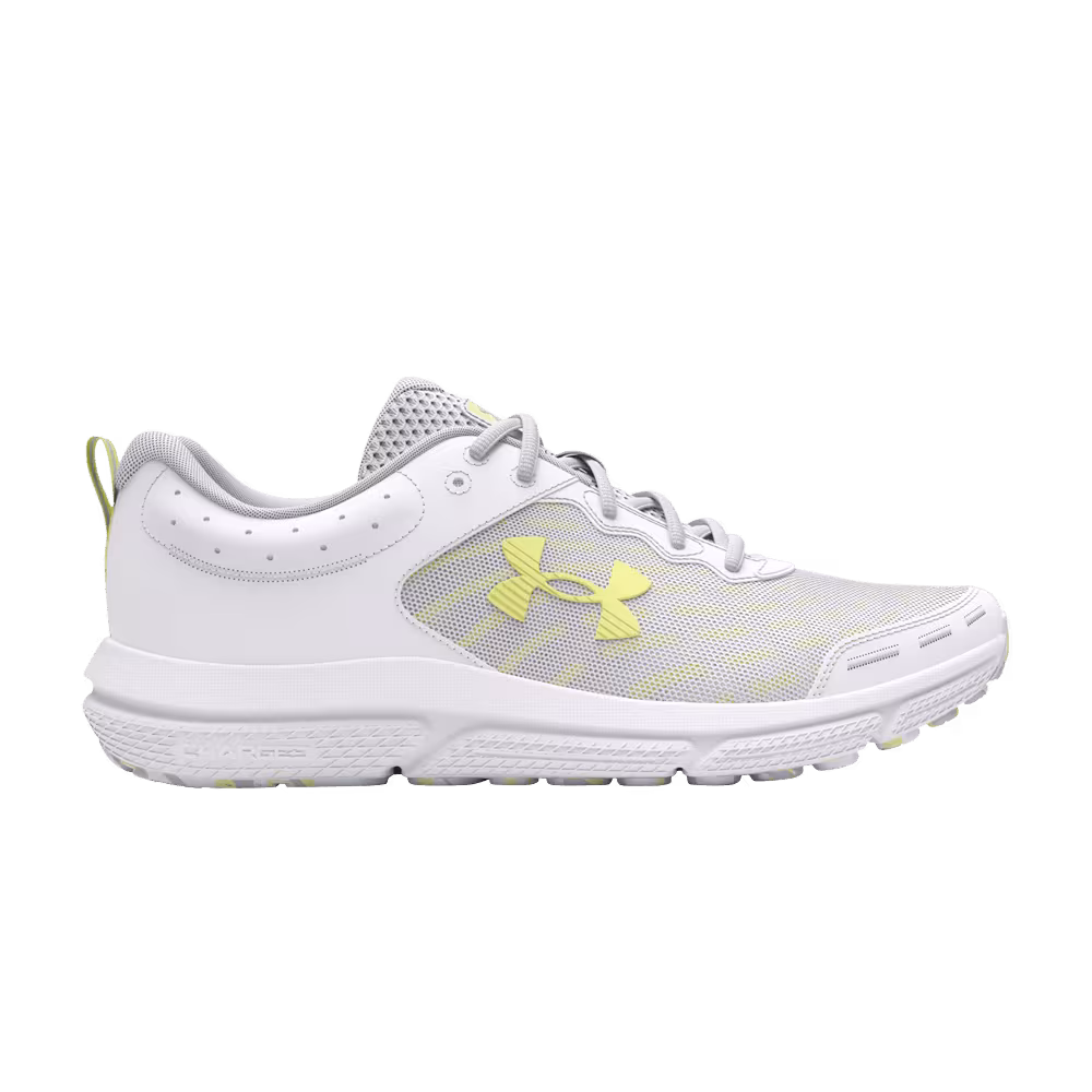 Under Armour Women's Charged Assert 10 White Sonic Yellow