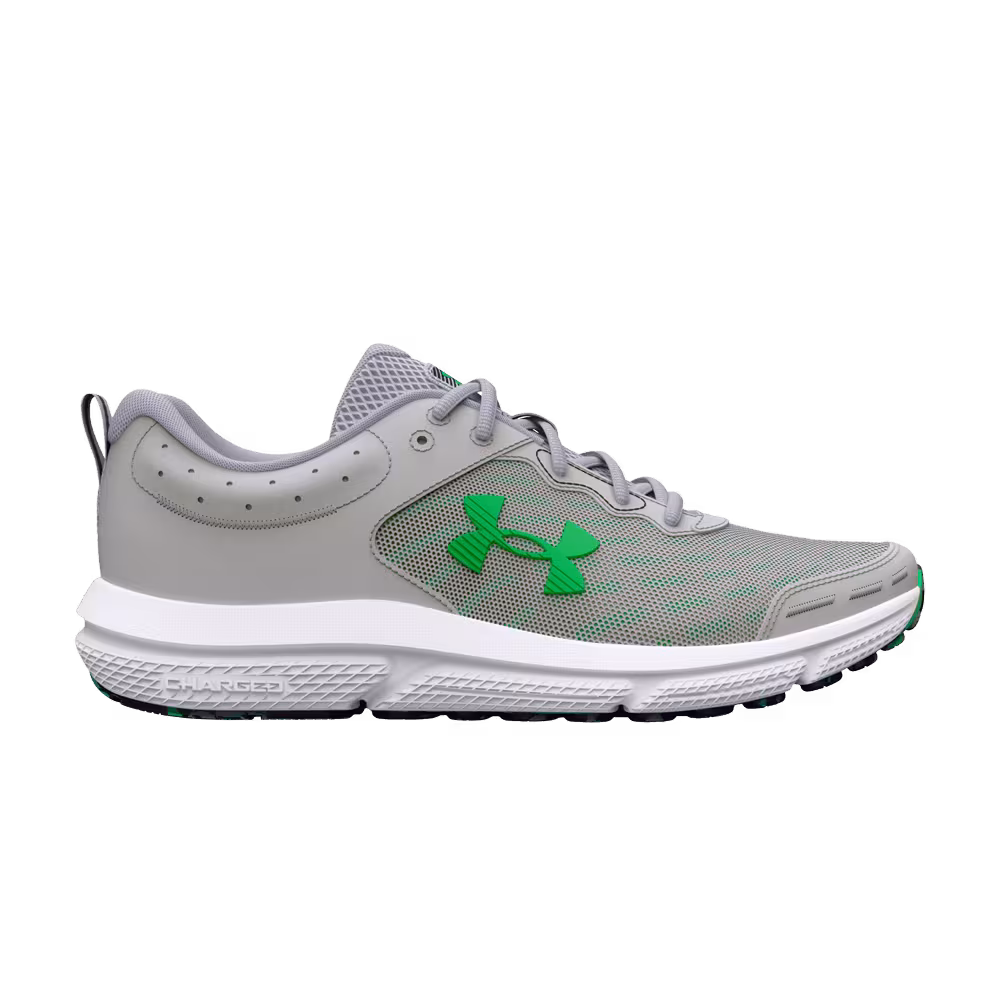 Under Armour Charged Assert 10 Mod Grey Green Screen