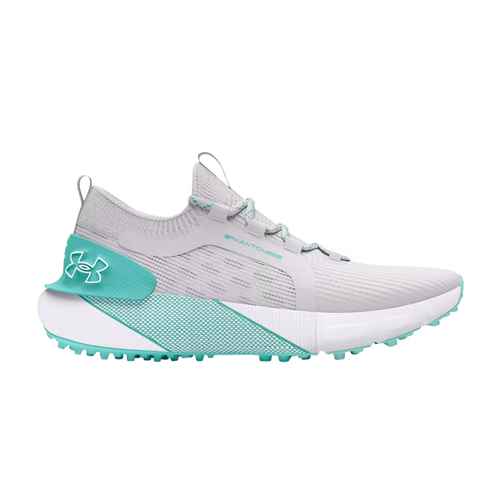 Under Armour Women's HOVR Phantom Golf Distant Grey Radial Turquoise