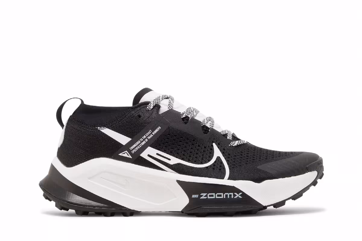 Nike ZoomX Zegama Trail Black White, view 2