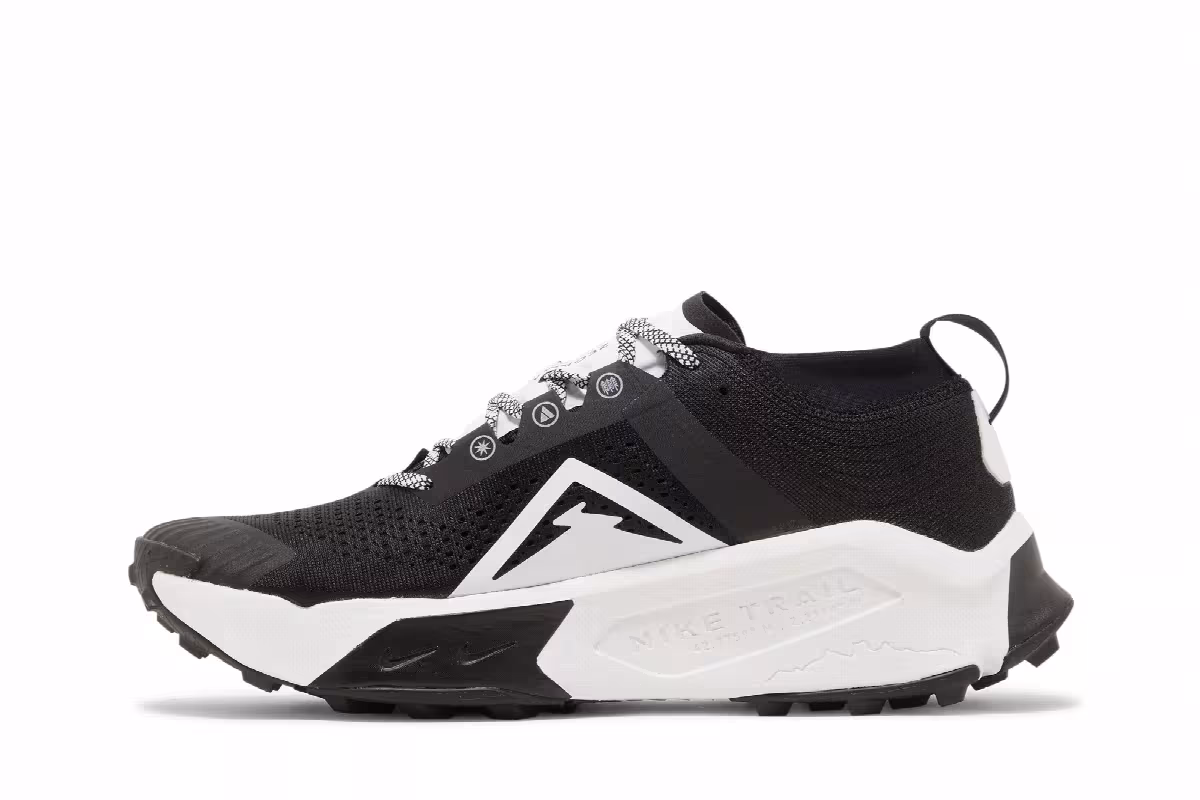 Nike ZoomX Zegama Trail Black White, view 4