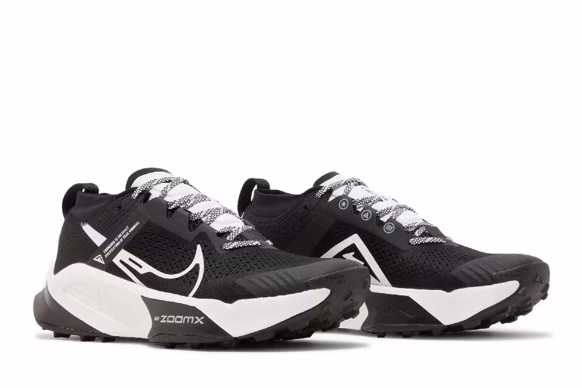 Nike ZoomX Zegama Trail Black White, view 9