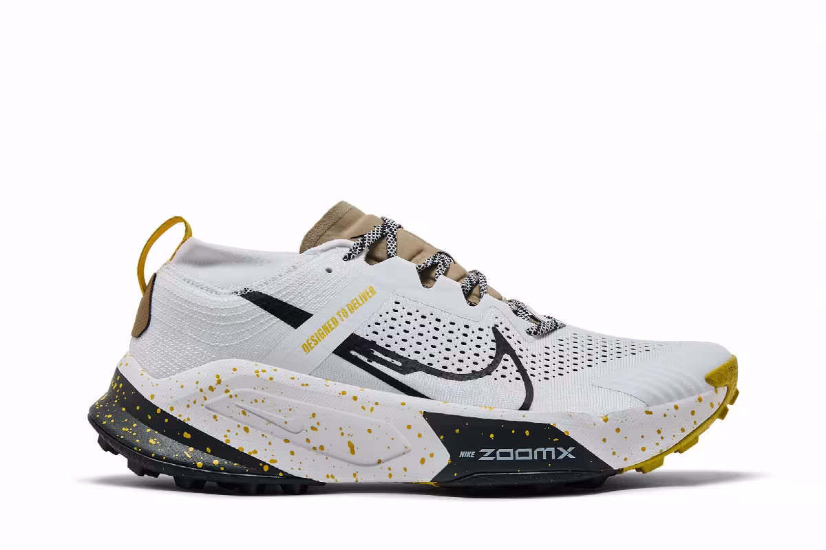 Nike ZoomX Zegama White Vivid Sulfur, view 2