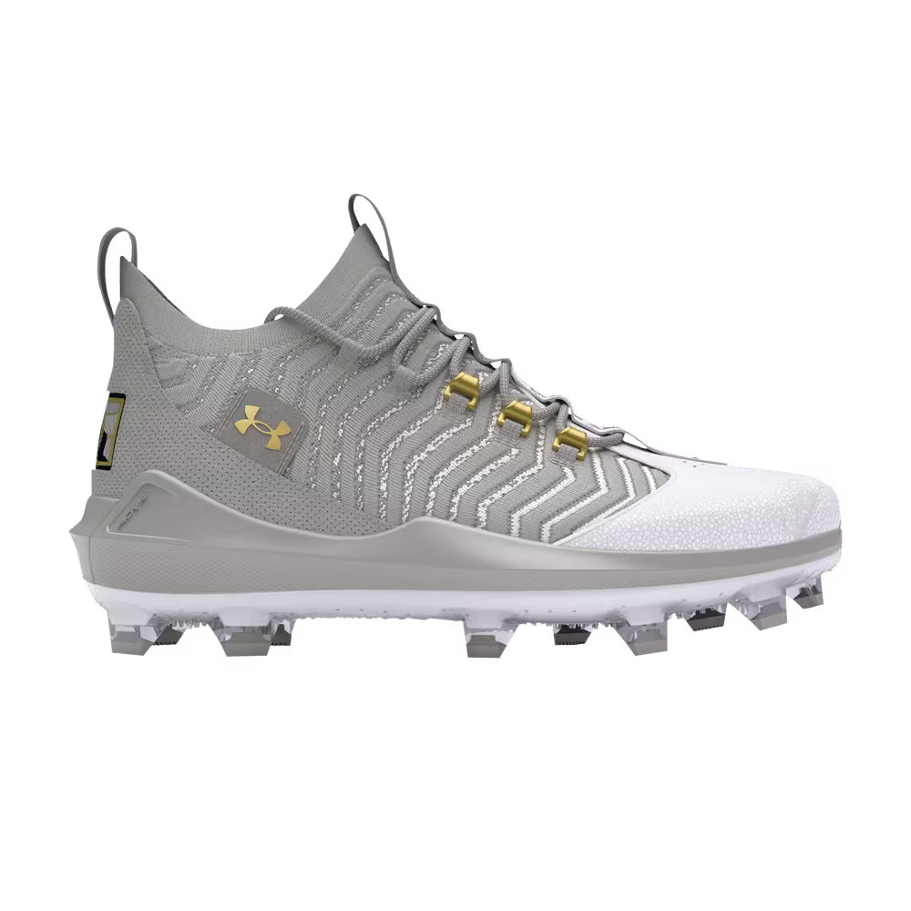 Under Armour Harper 9 Pro TPU Baseball Grey Metallic Gold