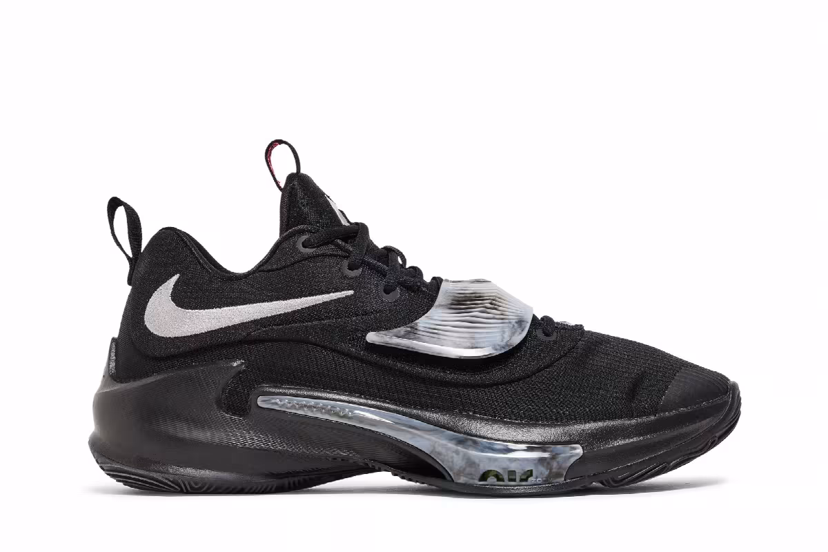 Nike Zoom Freak 3 Black Metallic Silver, view 2