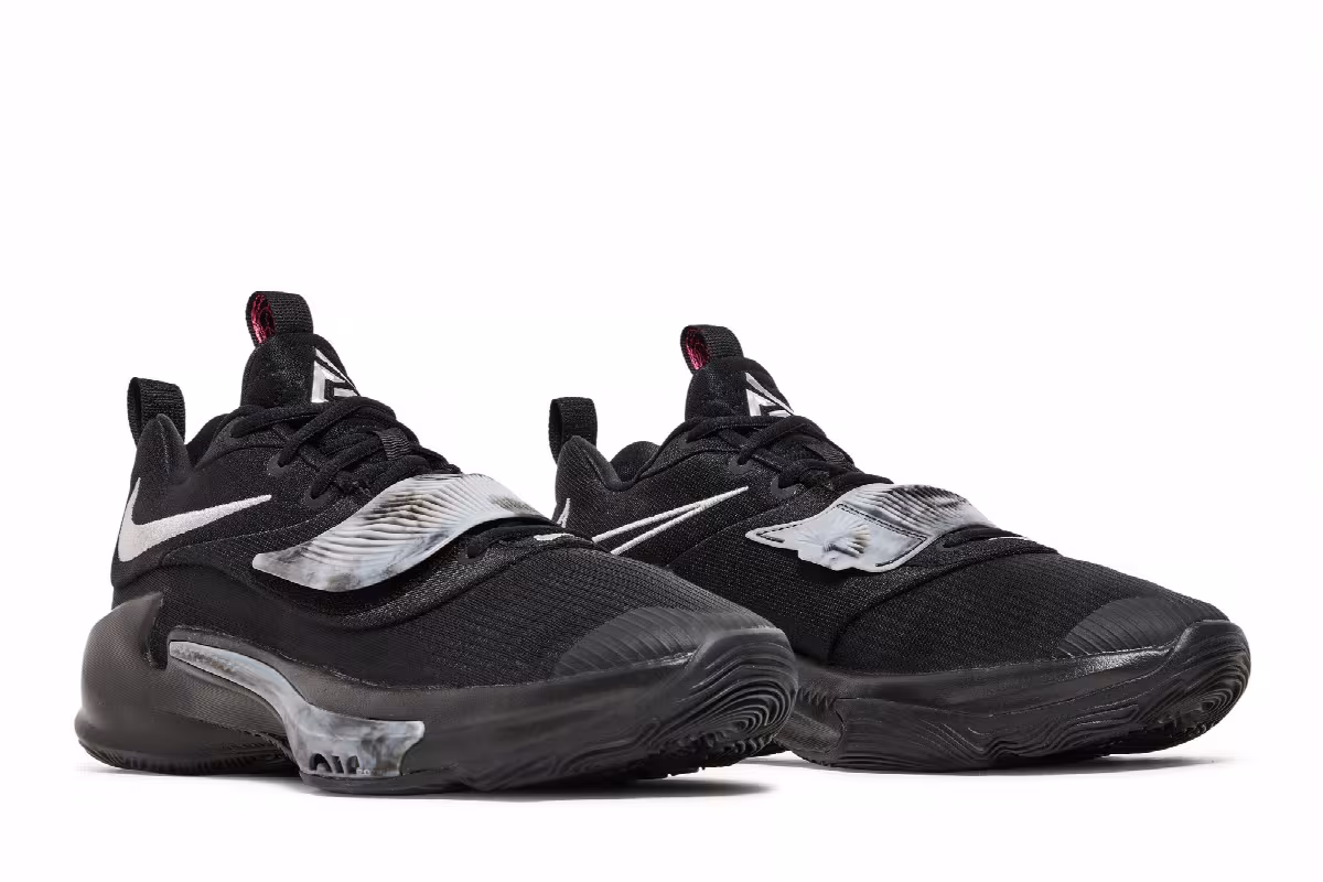 Nike Zoom Freak 3 Black Metallic Silver, view 9