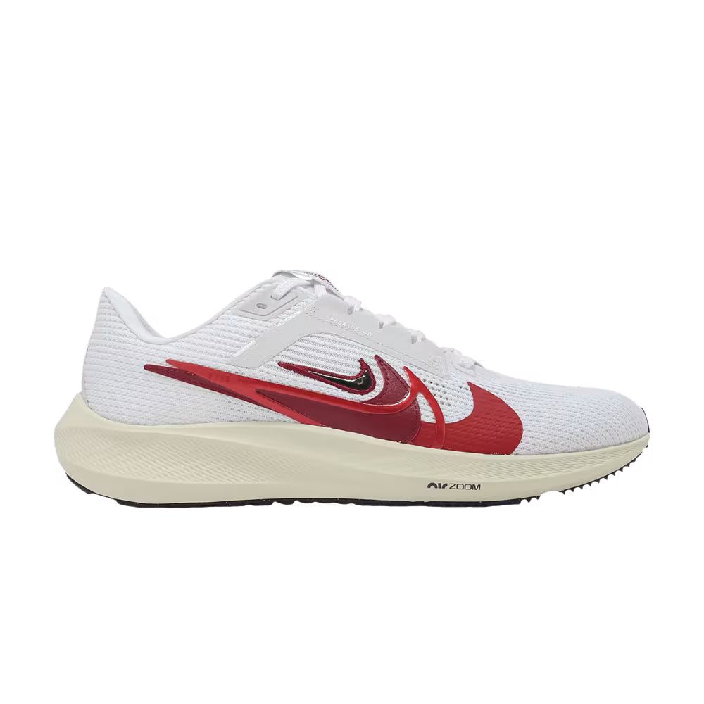 Nike Air Zoom Pegasus 40 Premium Quadruple Swoosh - White Red