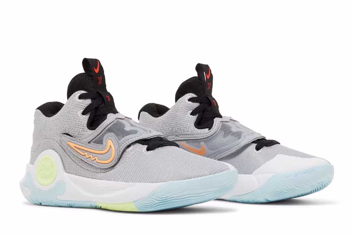 Nike KD Trey 5 X Wolf Grey Barely Volt, view 9