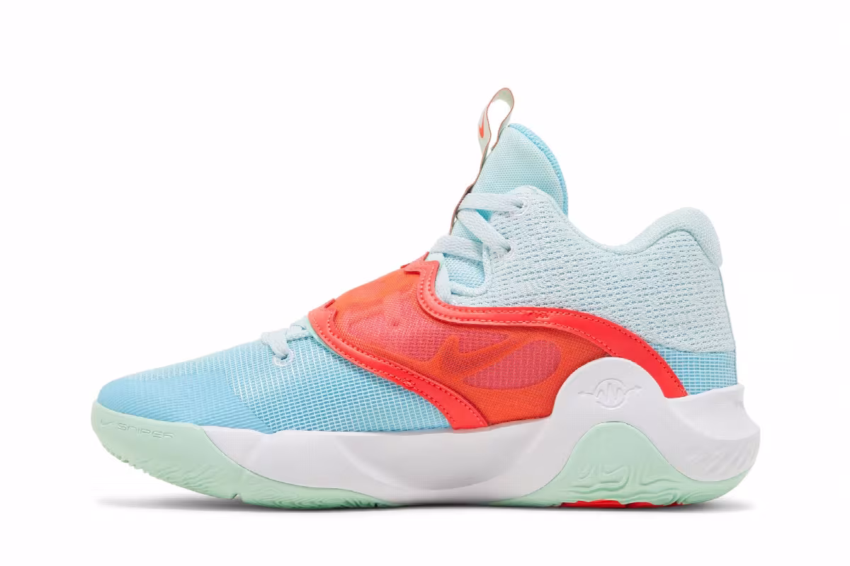 Nike KD Trey 5 X EP Blue Chill Bright Crimson Mint, view 4