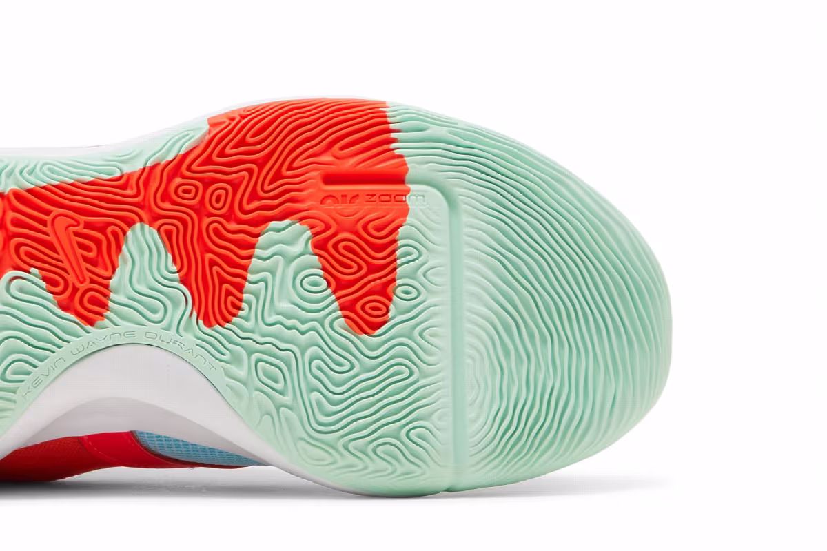 Nike KD Trey 5 X EP Blue Chill Bright Crimson Mint, view 6
