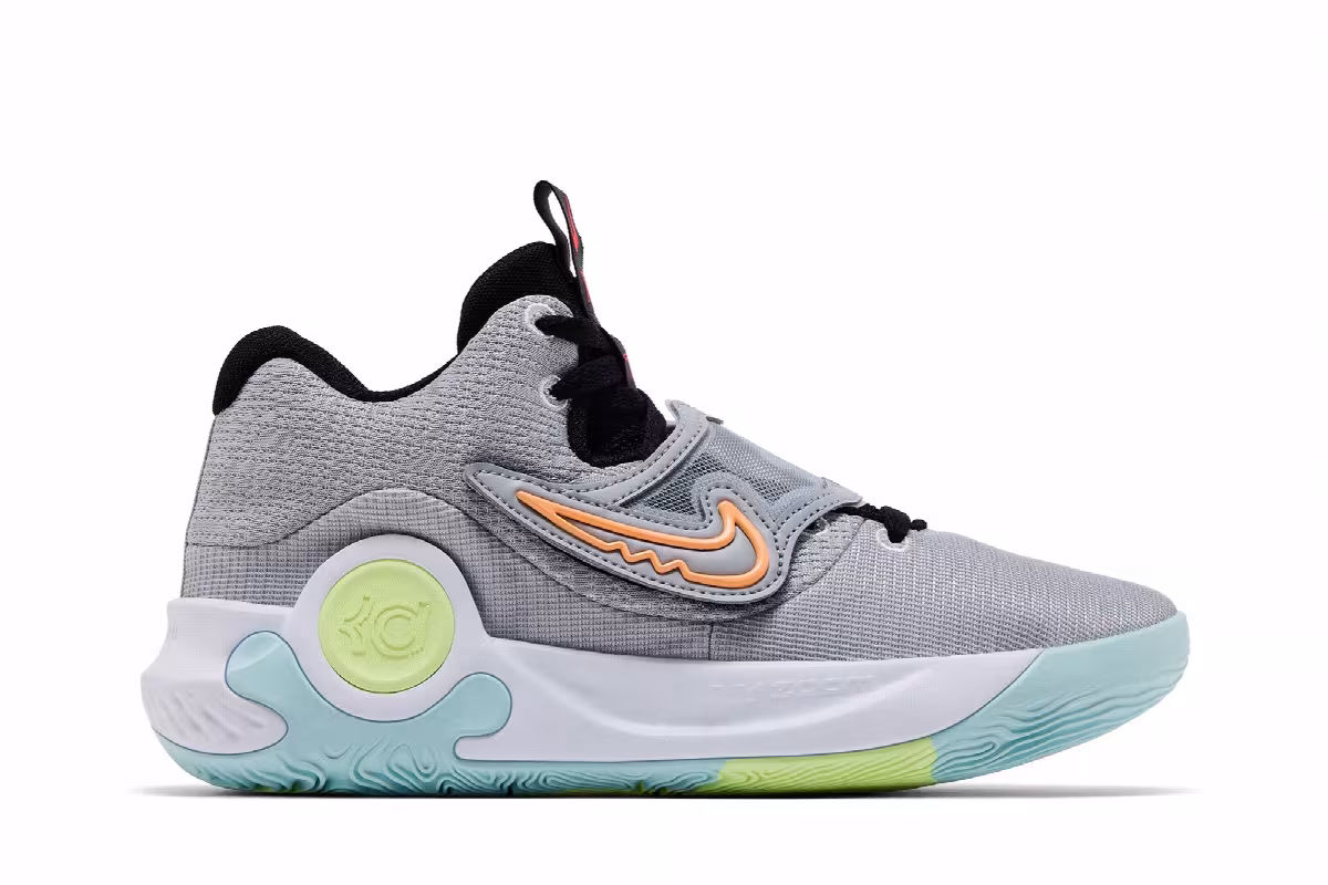 Nike KD Trey 5 X EP Grey Volt Crimson, view 2