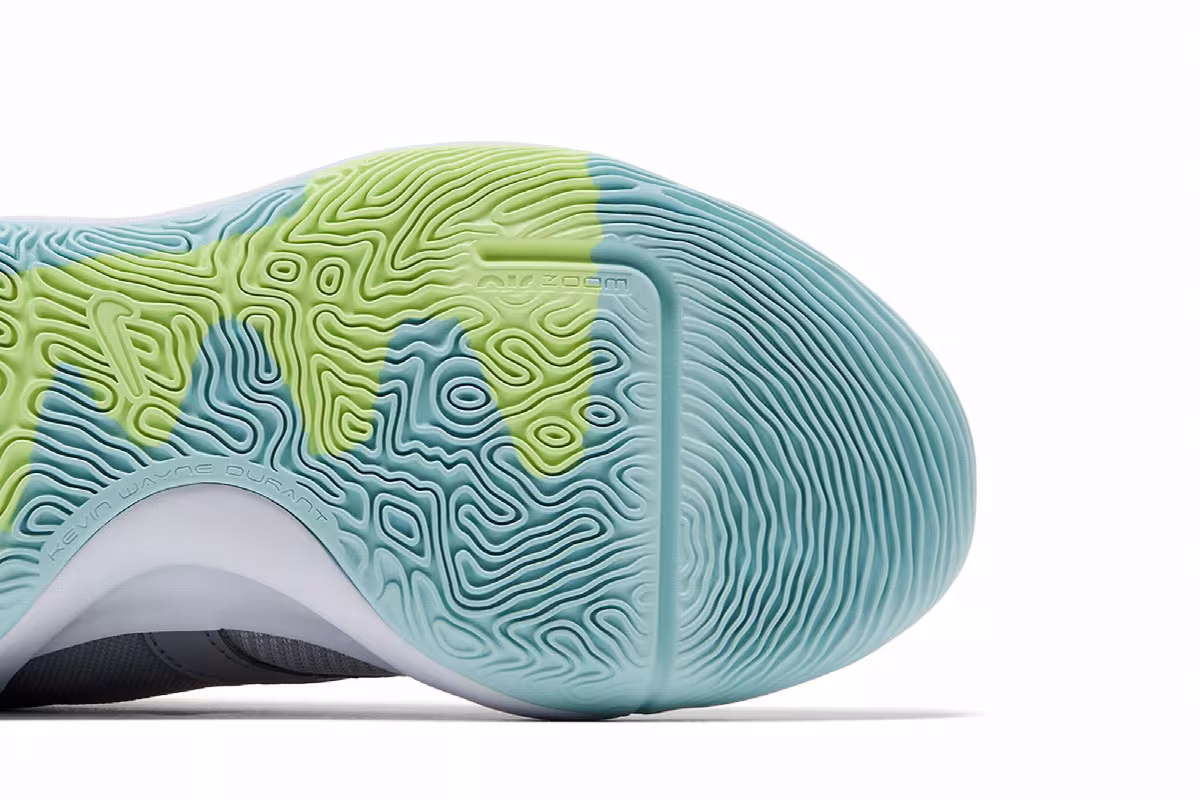 Nike KD Trey 5 X EP Grey Volt Crimson, view 6