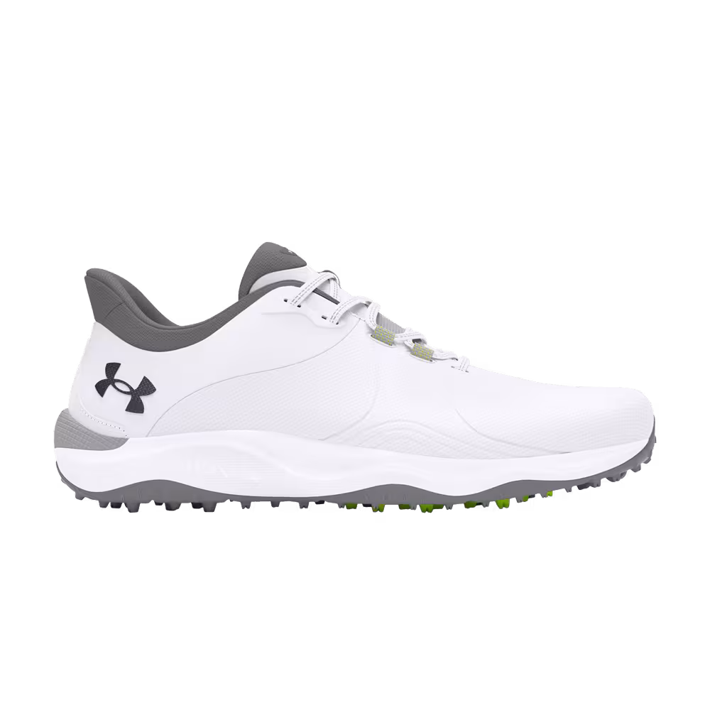 Under Armour Drive Pro Spikeless Golf Wide White Metallic Gun Metal