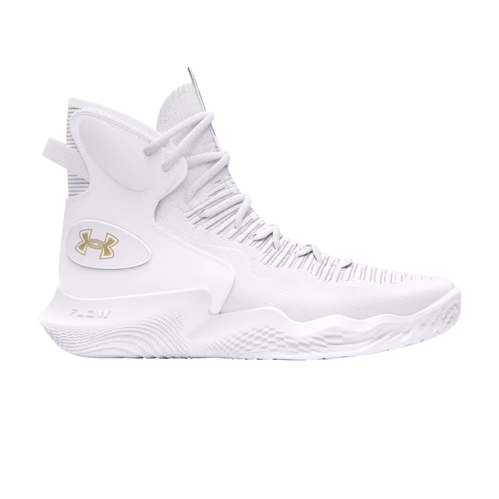 Under Armour Women's Flow Ace Highlight White Metallic Gold