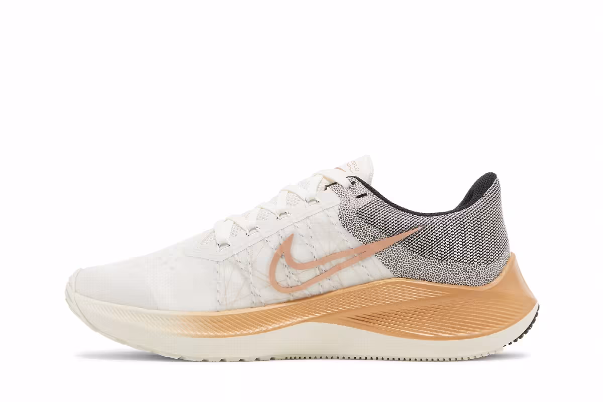 Nike Women's Winflo 8 Premium Sail Metallic Copper Coin, view 4